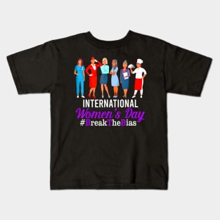 International Womens Day 2024 Gender Equality Break The Bias Kids T-Shirt